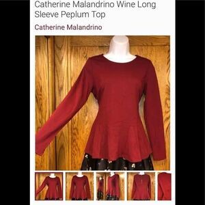 Catherine Malandrino Peplum Top - size S